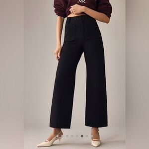 Anthropologie Maeve Colette wide leg ponte pant - Black 31T